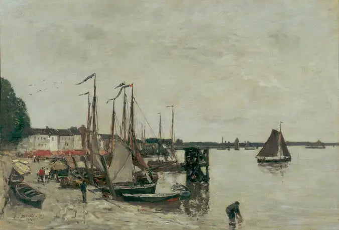 puerto de Amberes - Eugène Boudin