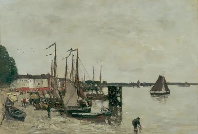 puerto de Amberes - Eugène Boudin