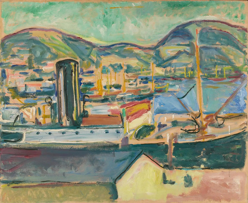 puerto de Bergen - Edvard Munch