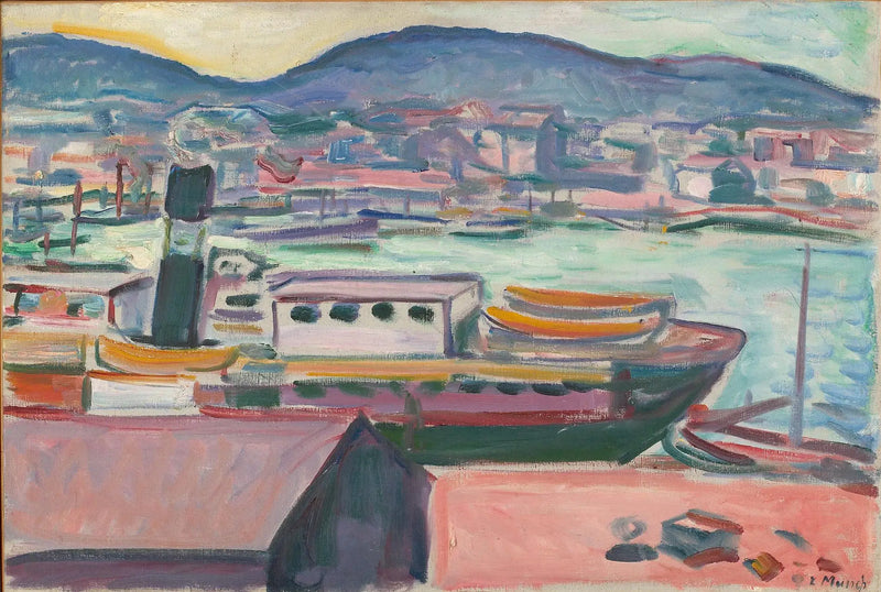 puerto de Bergen - Edvard Munch