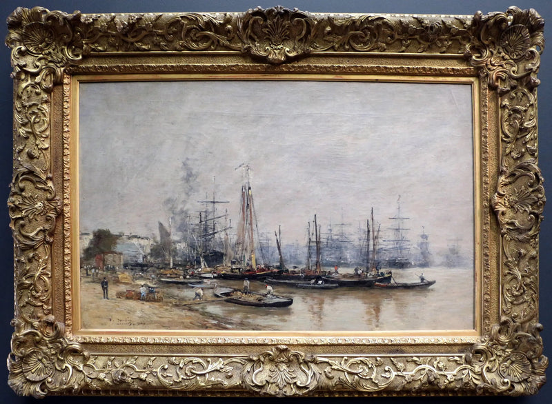 puerto de Burdeos - Eugène Boudin