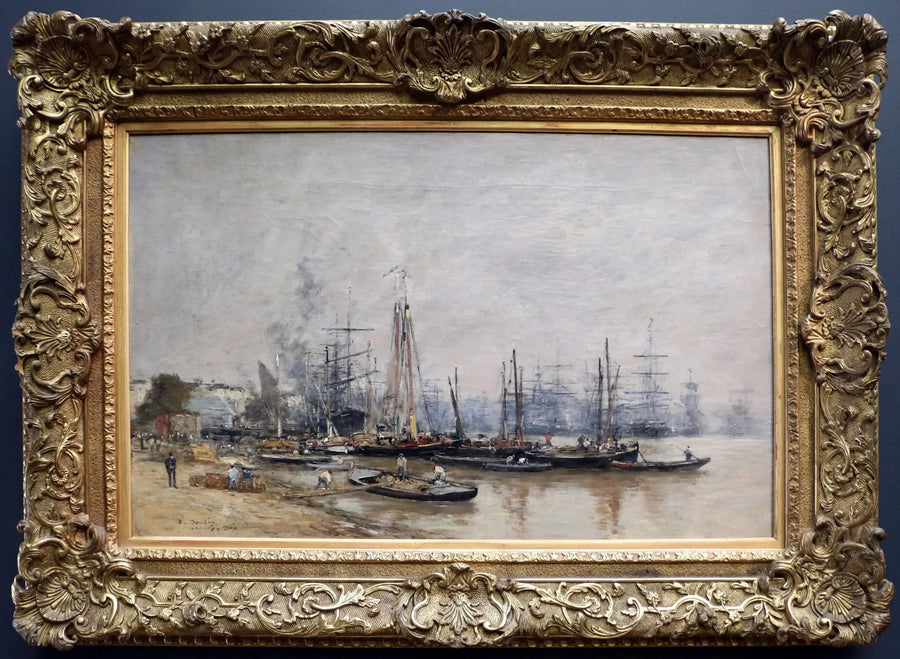puerto de Burdeos - Eugène Boudin