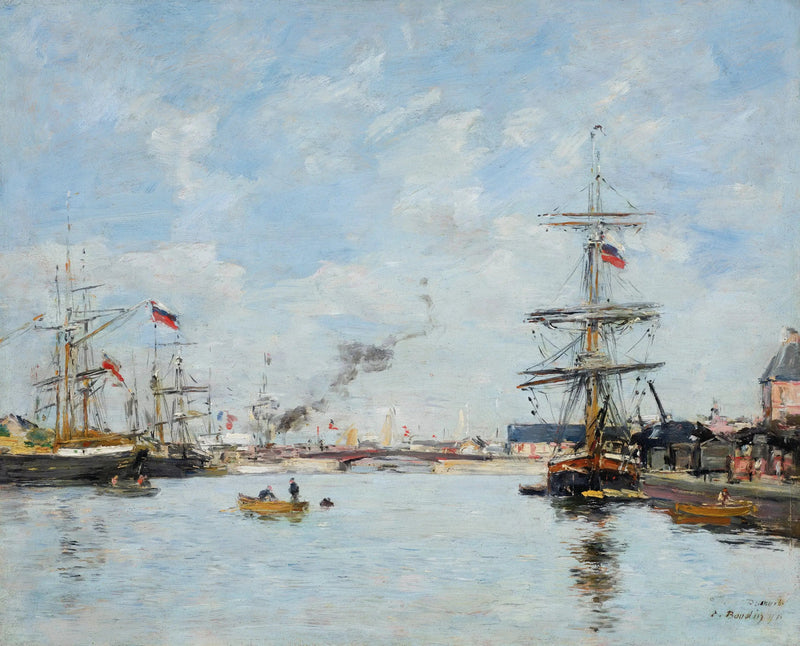 Puerto de Deauville, marea alta - Eugène Boudin