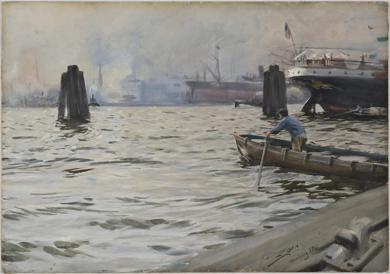 Puerto de Hamburgo - Anders Zorn