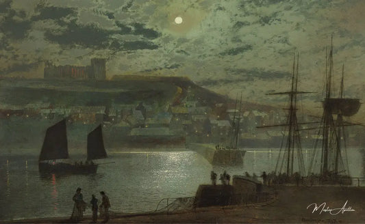 Port de Whitby - John atkinson grimshaw - Reproductions de tableaux et peintures haut de gamme