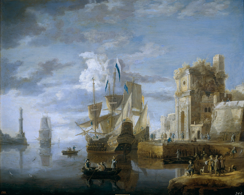 Port en bord de mer - Jan Peeters