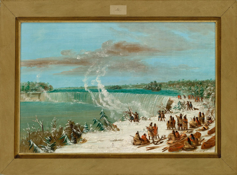 Paseo alrededor de las cataratas del Niágara en Table Rock - George Catlin