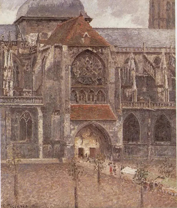 Portal de la iglesia de San Jacobo en Dieppe - Camille Pissarro