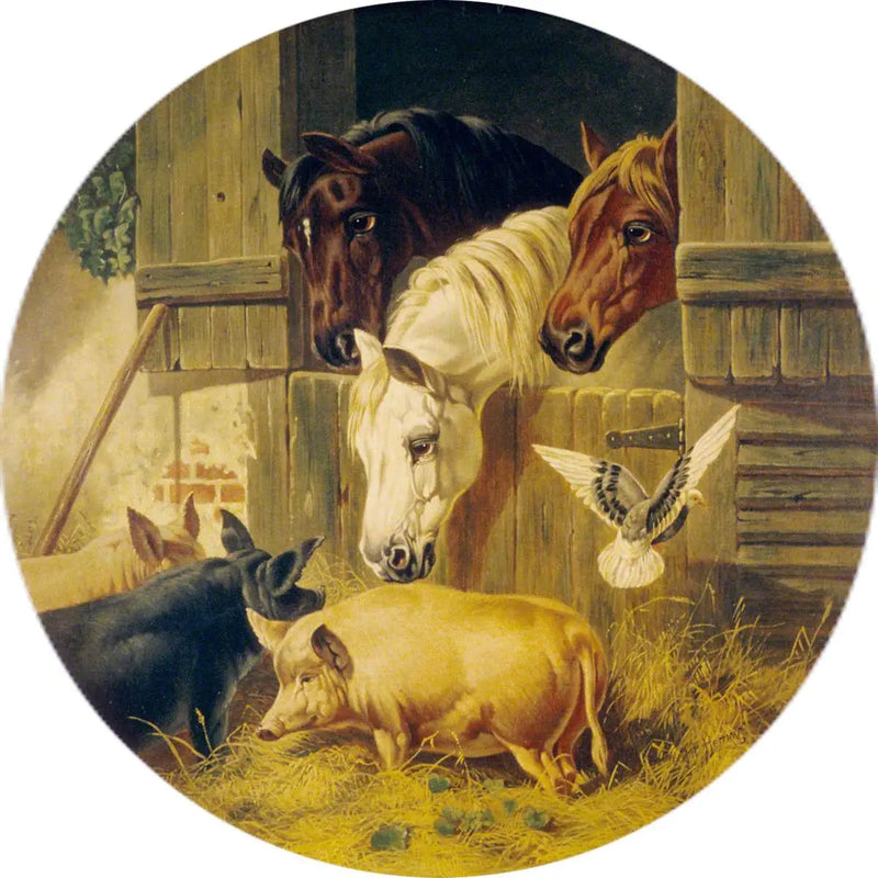 Puerta de establo - John Frederick Herring, Sr.