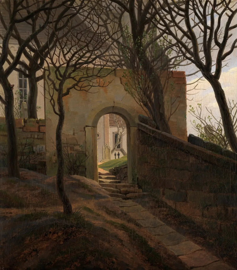 Puerta del cementerio - Caspar David Friedrich