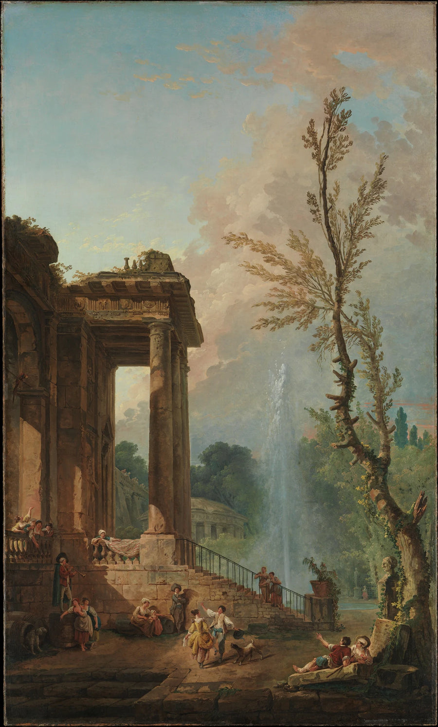 Le Portique d'un manoir de campagne - Hubert Robert