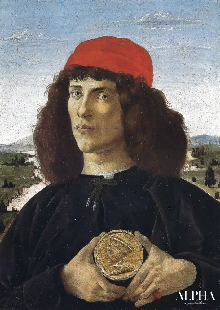 Portr.d'un étranger 1488 - Sandro Botticelli - Reproductions de tableaux et peintures haut de gamme