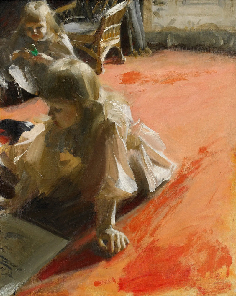Retrato de Ramón Subercaseaux Vicuña de sus hijas - Anders Zorn