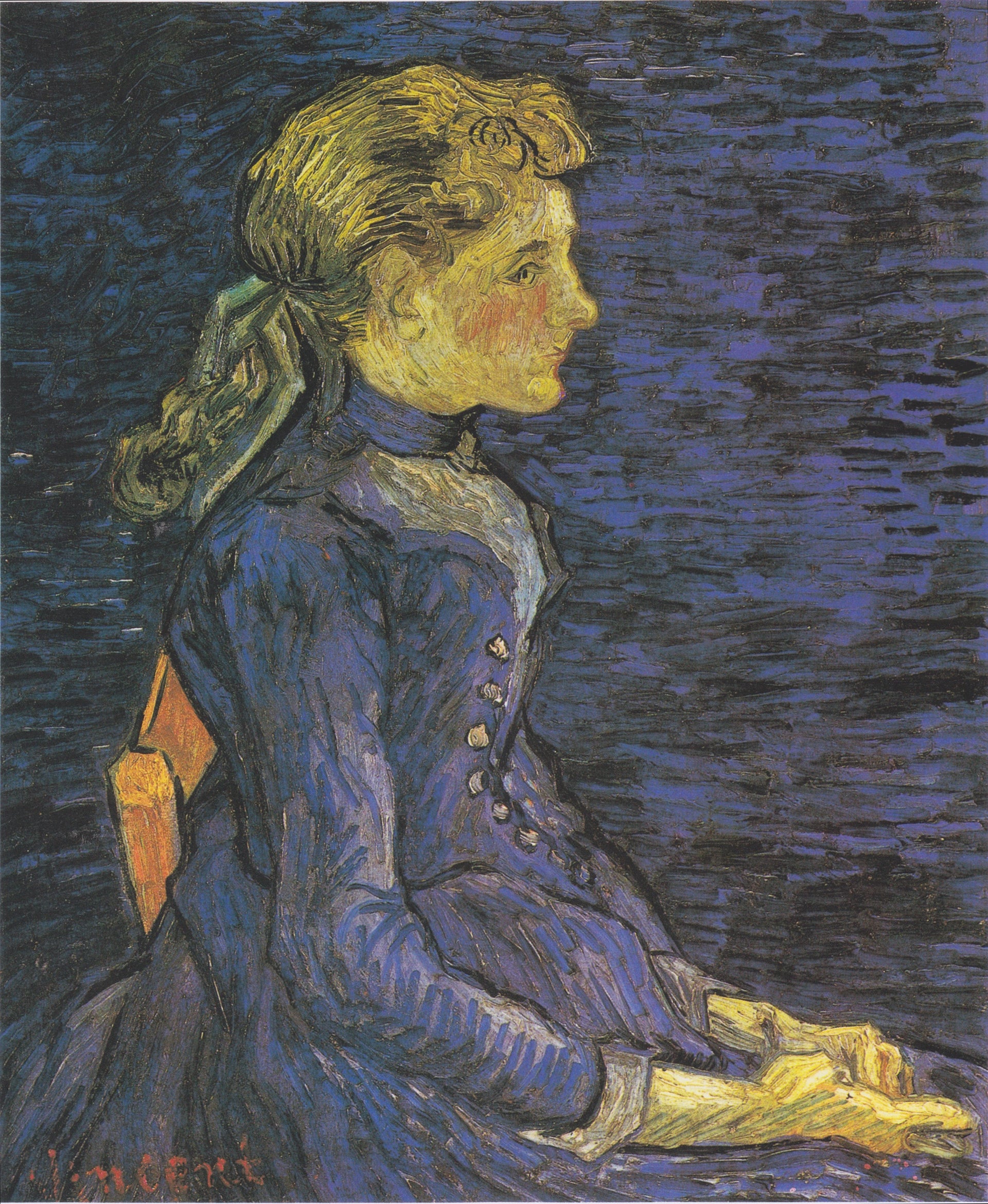 Portrait d’Adeline Ravoux de Vincent van Gogh, première version F768 JH2035