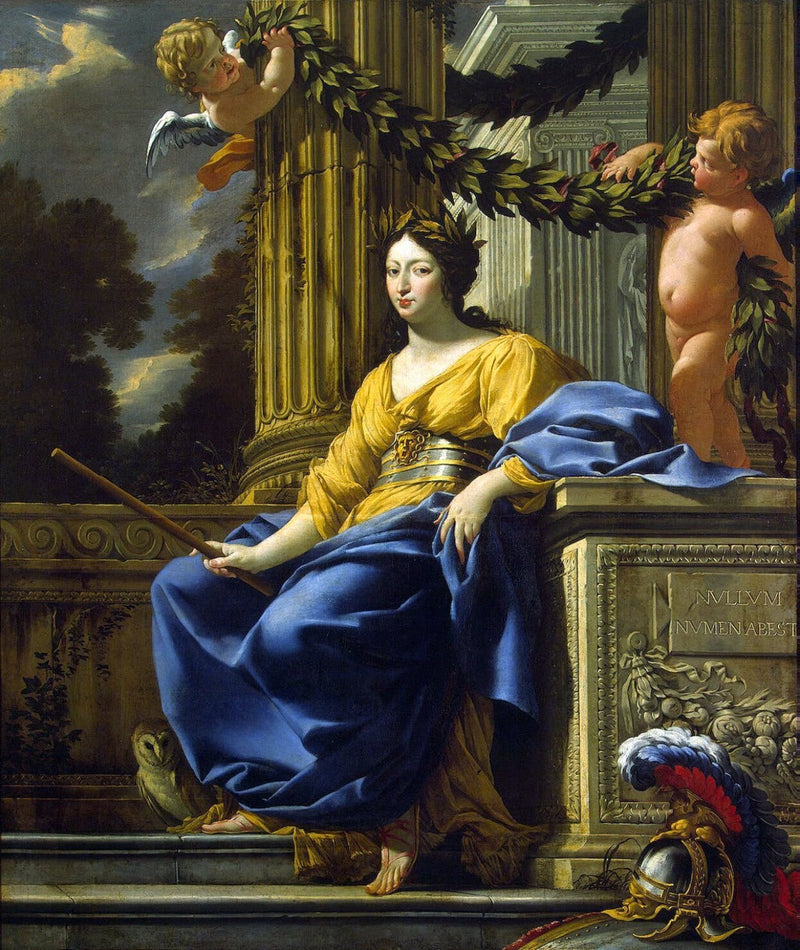 Retrato alegórico de Ana de Austria en Minerva - Simon Vouet