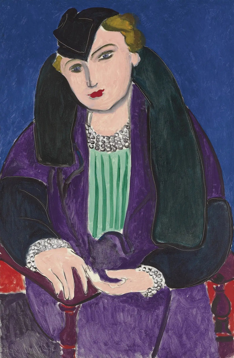 Retrato con abrigo azul - Henri Matisse