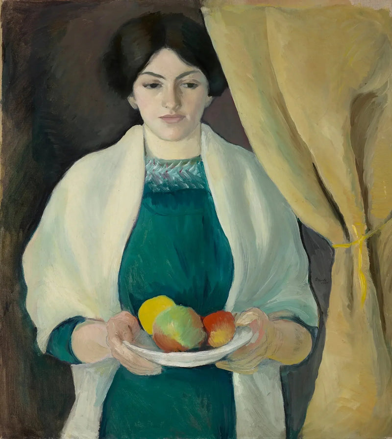 Retrato con manzanas - August Macke