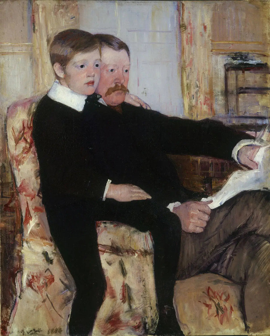 Retrato de Alexander J. Cassatt y su hijo, Robert Kelso Cassatt - Mary Cassatt