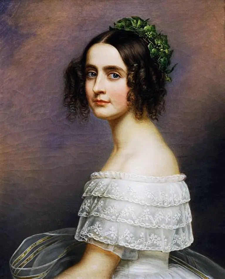 Retrato de Alexandra Amalie de Baviera (1826-1875) - Joseph Karl Stieler