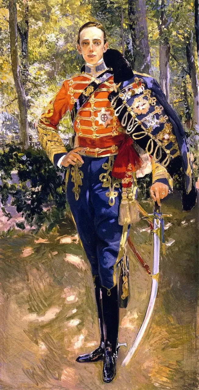 Retrato de Alfonso XIII en uniforme de húsares - Joaquín Sorolla
