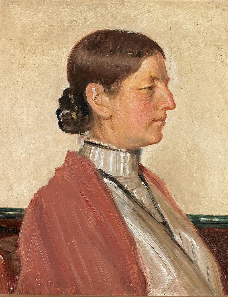 Retrato de Anna Ancher. -Michael Peter Ancher