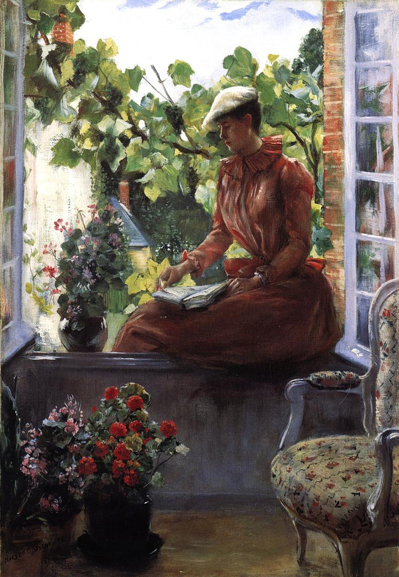 Retrato de Anna Gœneutte con boina - Norbert Gœneutte