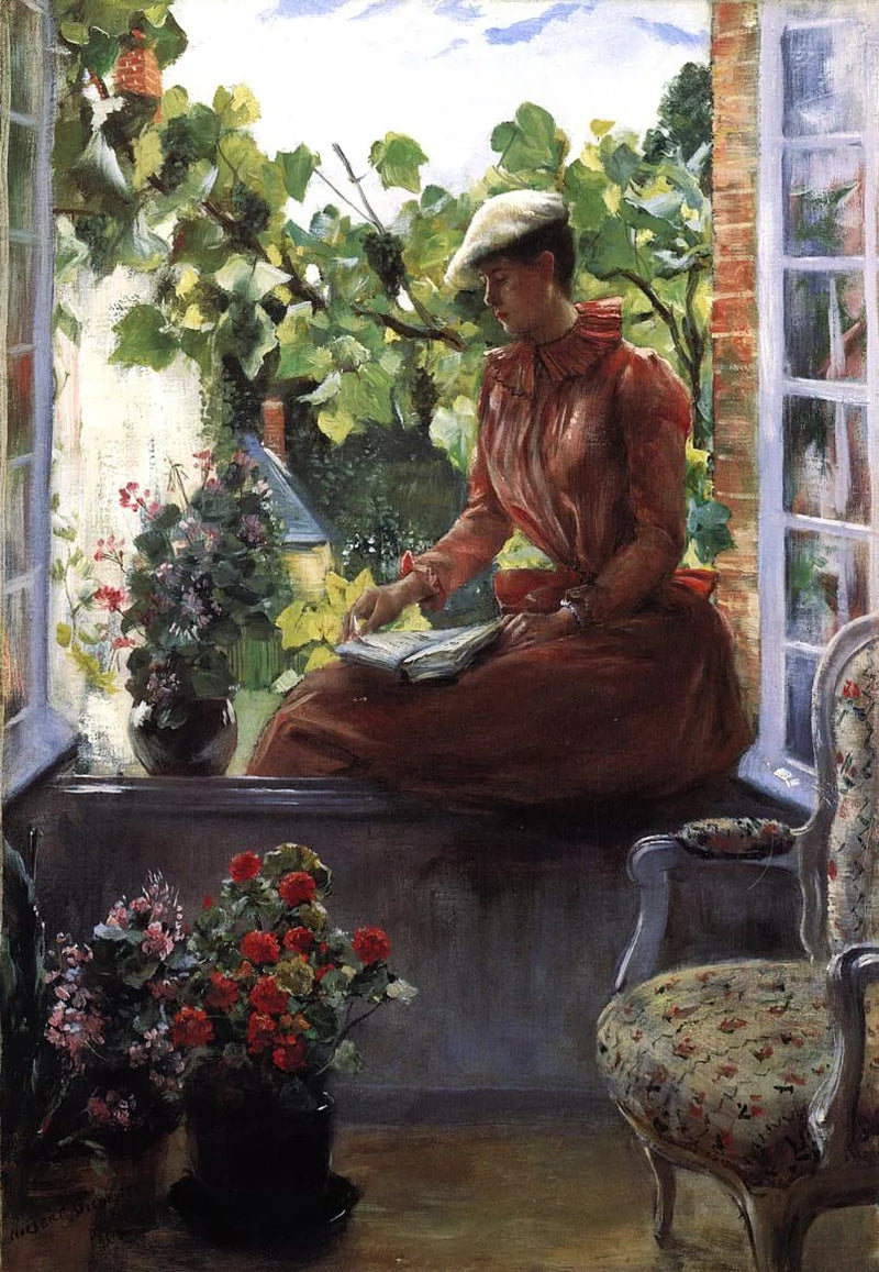Retrato de Anna Gœneutte con boina - Norbert Gœneutte