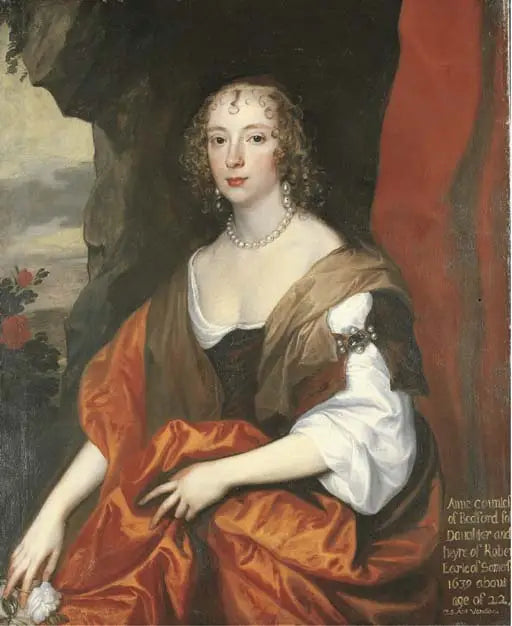 Retrato de Anne Carr, Lady Russell - Antoine van Dyck