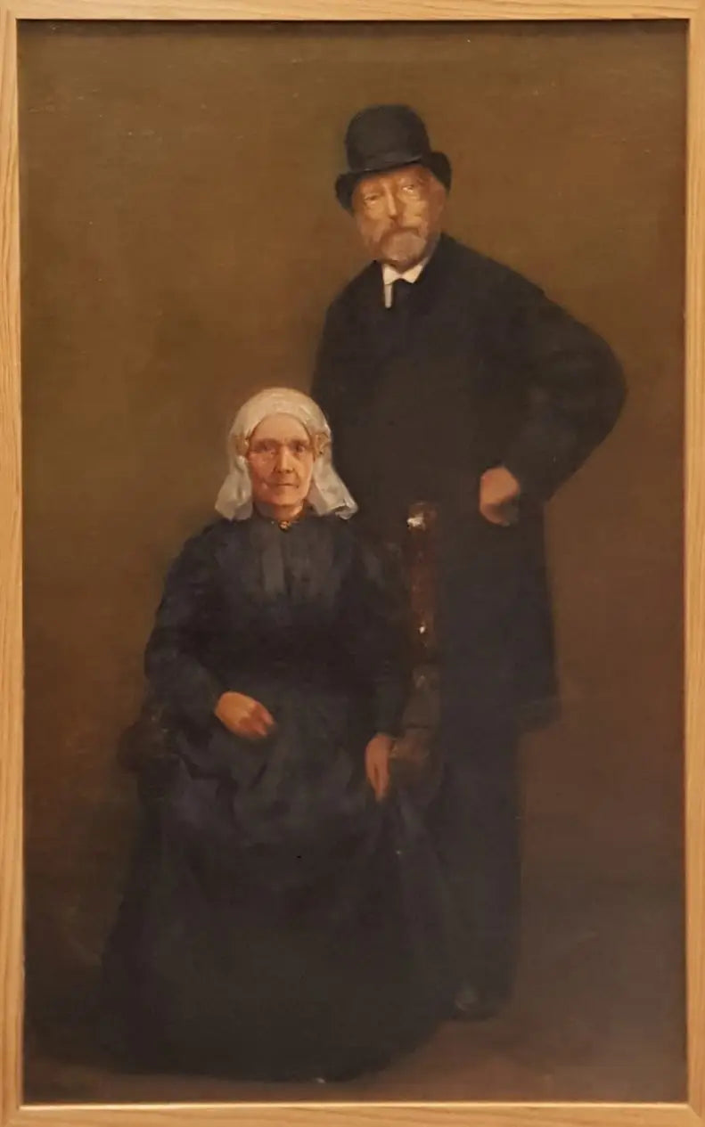 Retrato de Egbert Kuipers (1828-1892) y de Jantje Wiegersma (1828-...) - Piet Mondrian