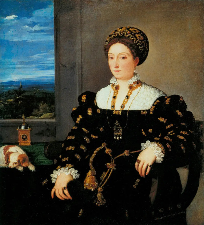 Retrato de Eleonora Gonzaga della Rovere - Tiziano