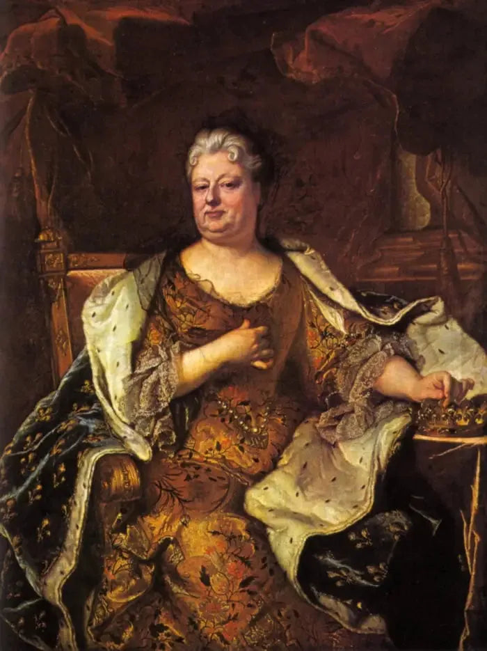 Retrato de Elisabeth Charlotte de Orleans - Hyacinthe Rigaud