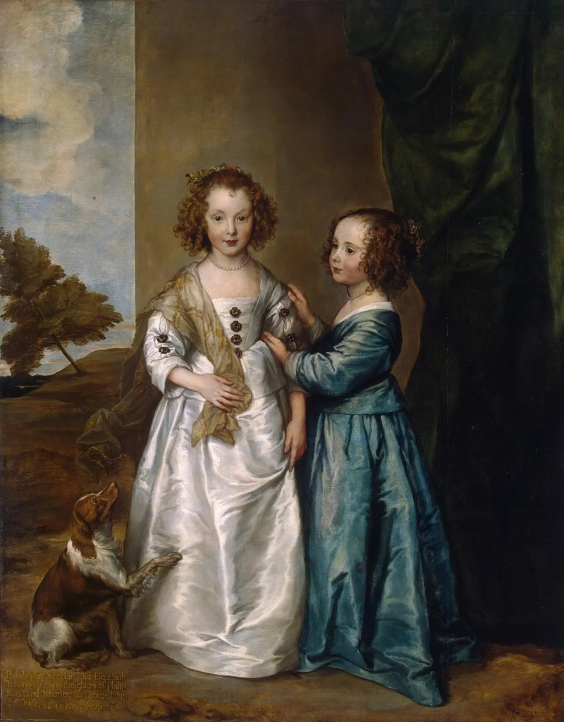 Retrato de Elizabeth y Philadelphia Wharton - Antoine van Dyck