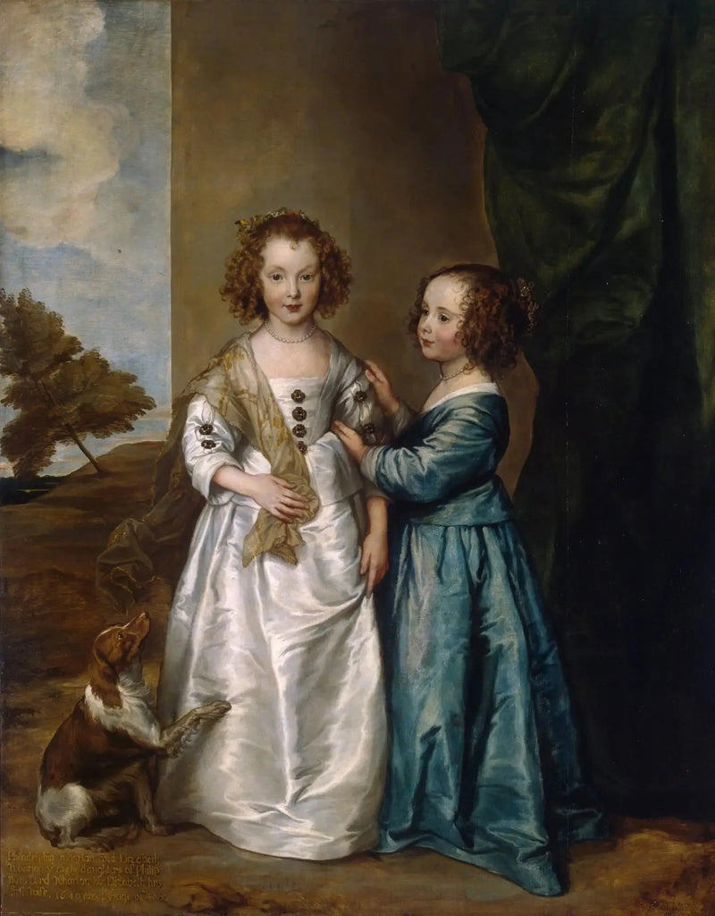 Retrato de Elizabeth y Philadelphia Wharton - Antoine van Dyck
