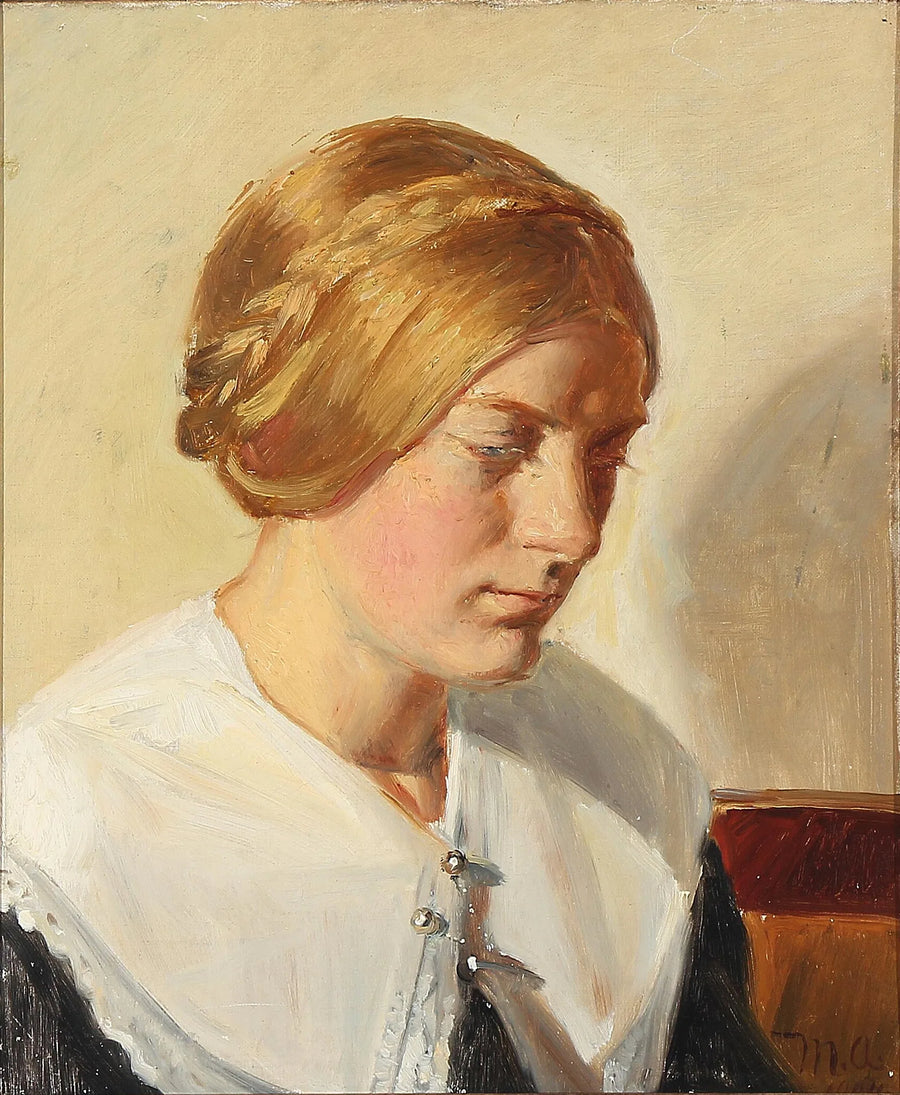Retrato de Ella Saxild. -Michael Peter Ancher