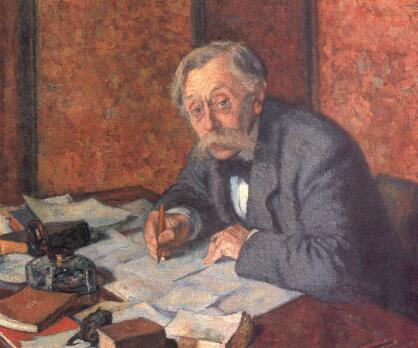 Retrato de Émile Verhaeren - Théophile van Rysselberghe