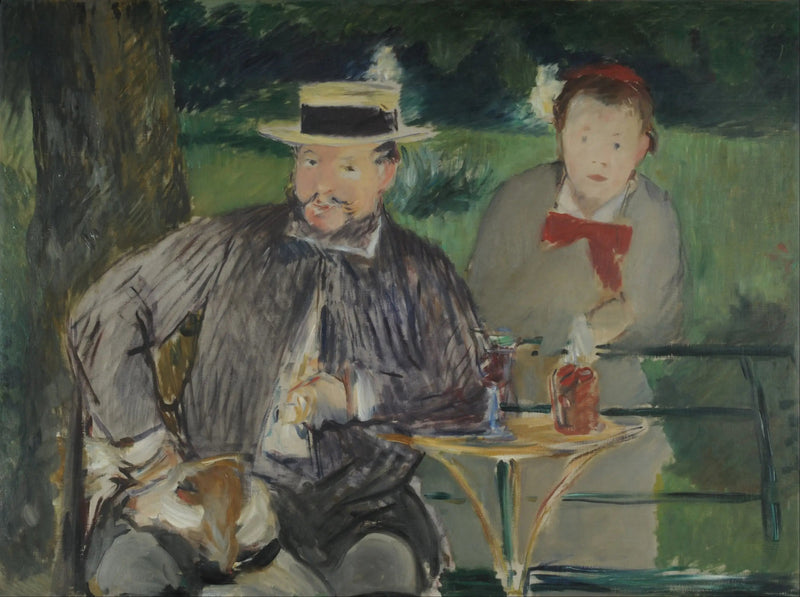 Retrato de Ernest Hoschede y su hija Marthe - Édouard Manet
