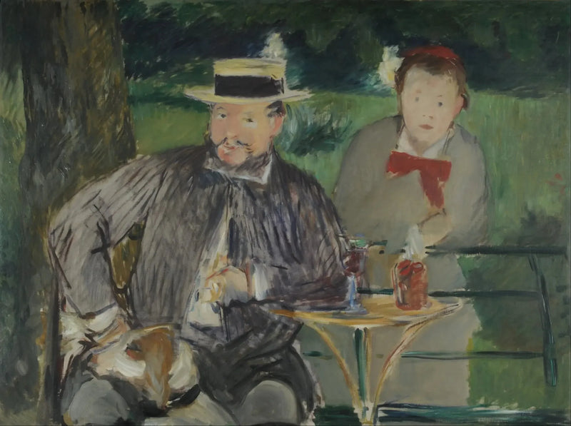 Retrato de Ernest Hoschede y su hija Marthe - Édouard Manet