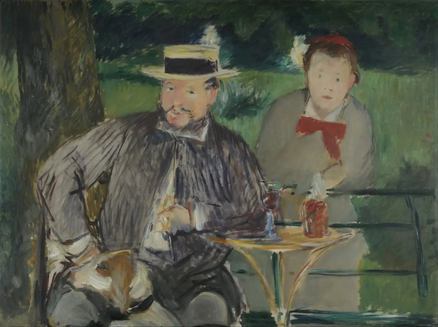 Retrato de Ernest Hoschede y su hija Marthe - Édouard Manet
