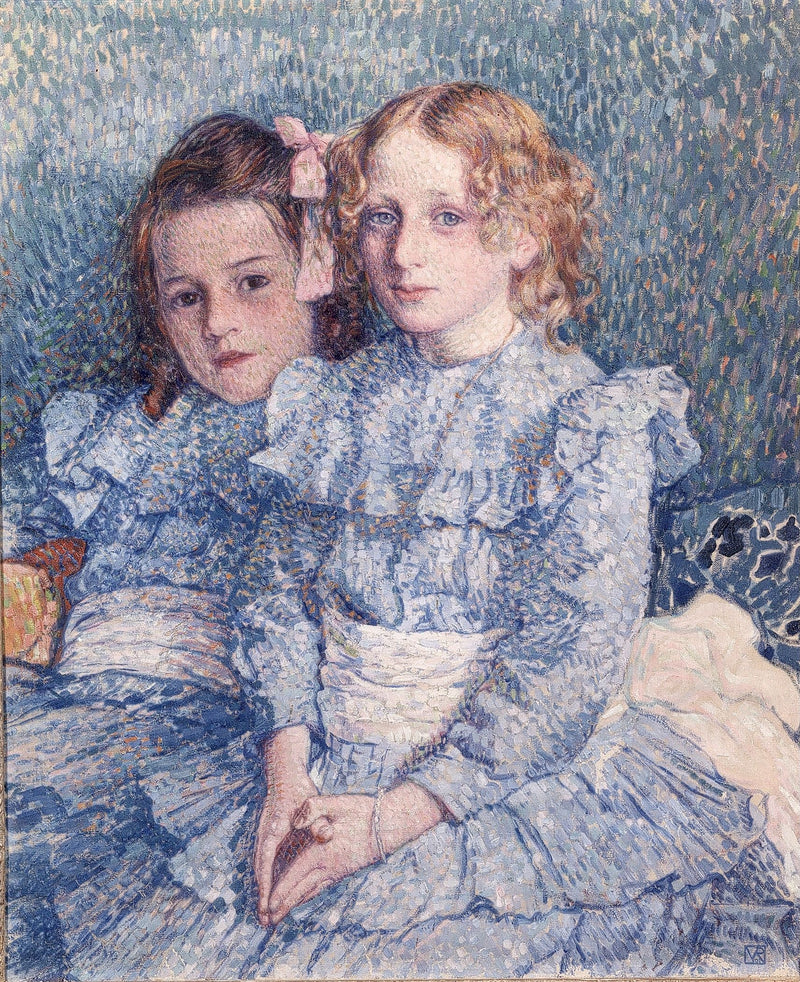 Retrato de Hélène y Michètte Guinotte - Théophile van Rysselberghe