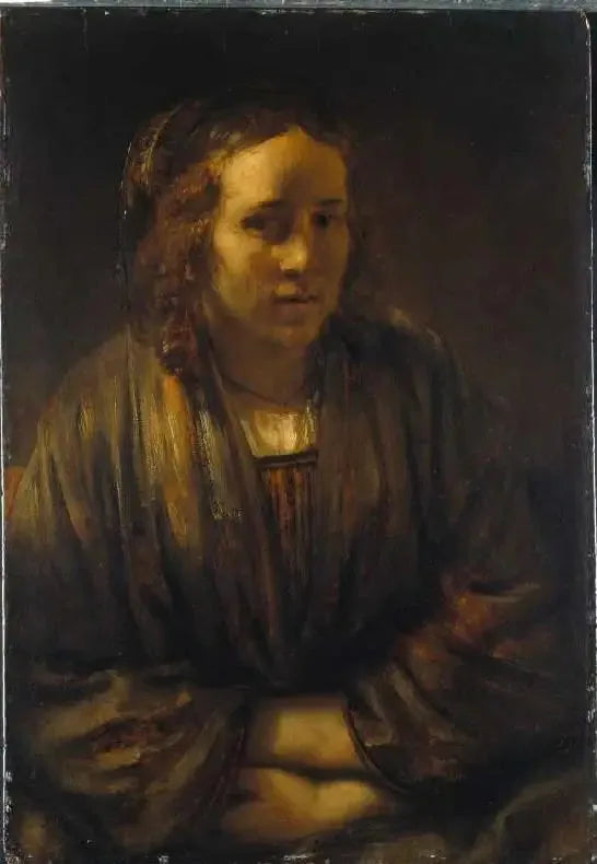 Retrato de Hendrickje Stoffels en un embalaje de seda - Rembrandt