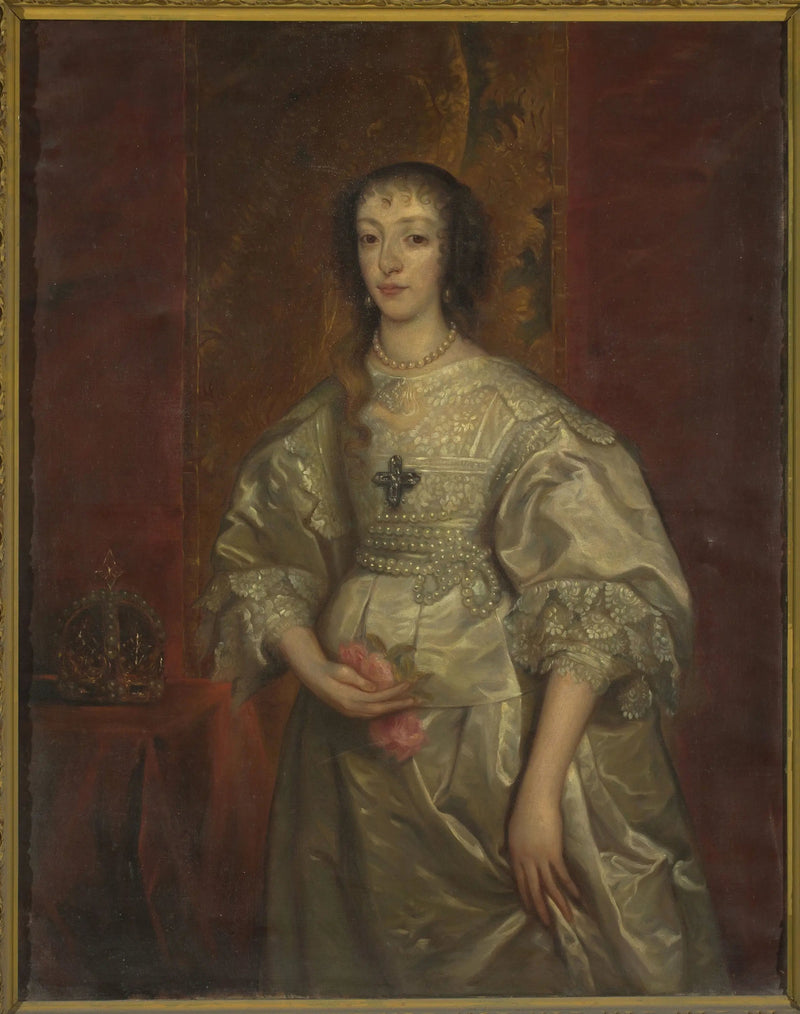 Retrato de Henriette Marie (1609-1699), reina de Inglaterra - Antoine van Dyck