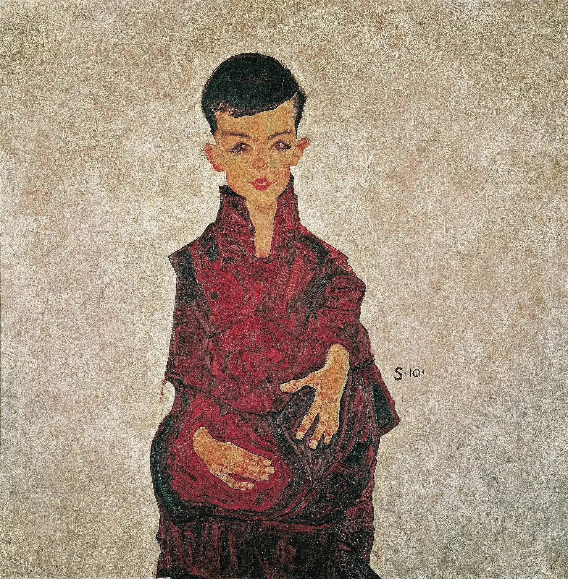 Portrait d'Herbert Reiner - Egon Schiele image 2 reproduction artisanale de tableau