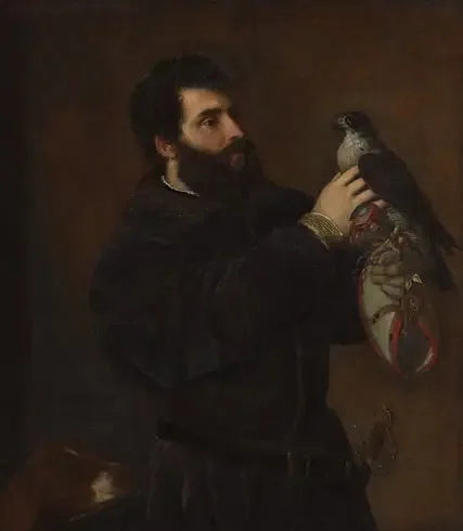 Retrato de hombre con halcón - Titian