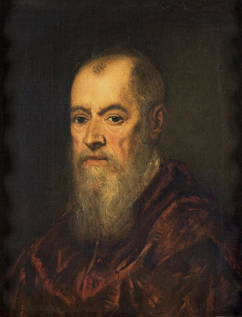 Retrato de un hombre con un abrigo rojo - Jacopo Tintoretto