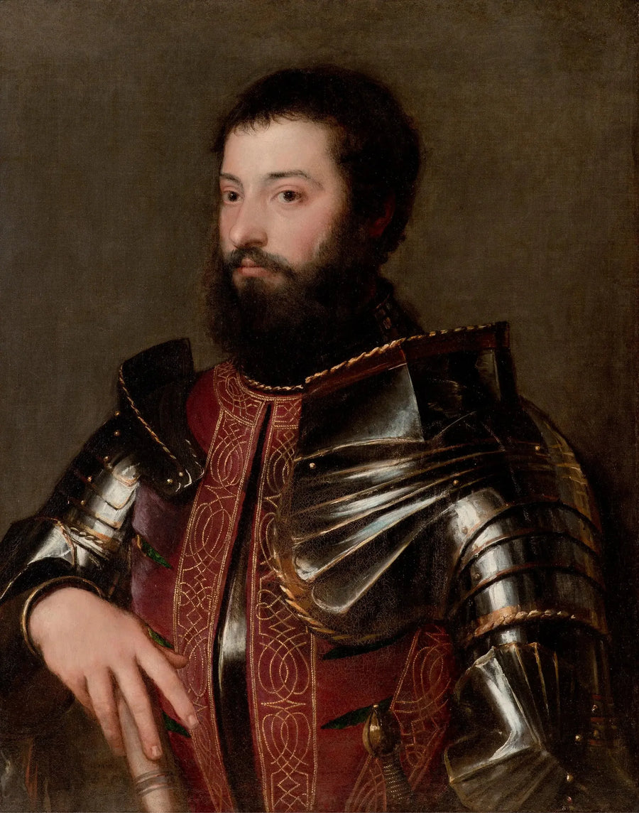 Retrato de un hombre con armadura - Titian