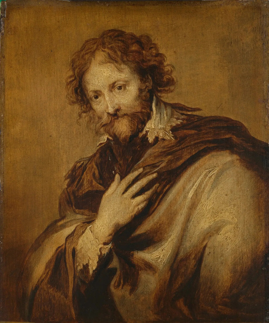 Retrato de un hombre, identificado como Pierre Paul Rubens (1577-1640). Pintor y diplomático. - Antoine van Dyck