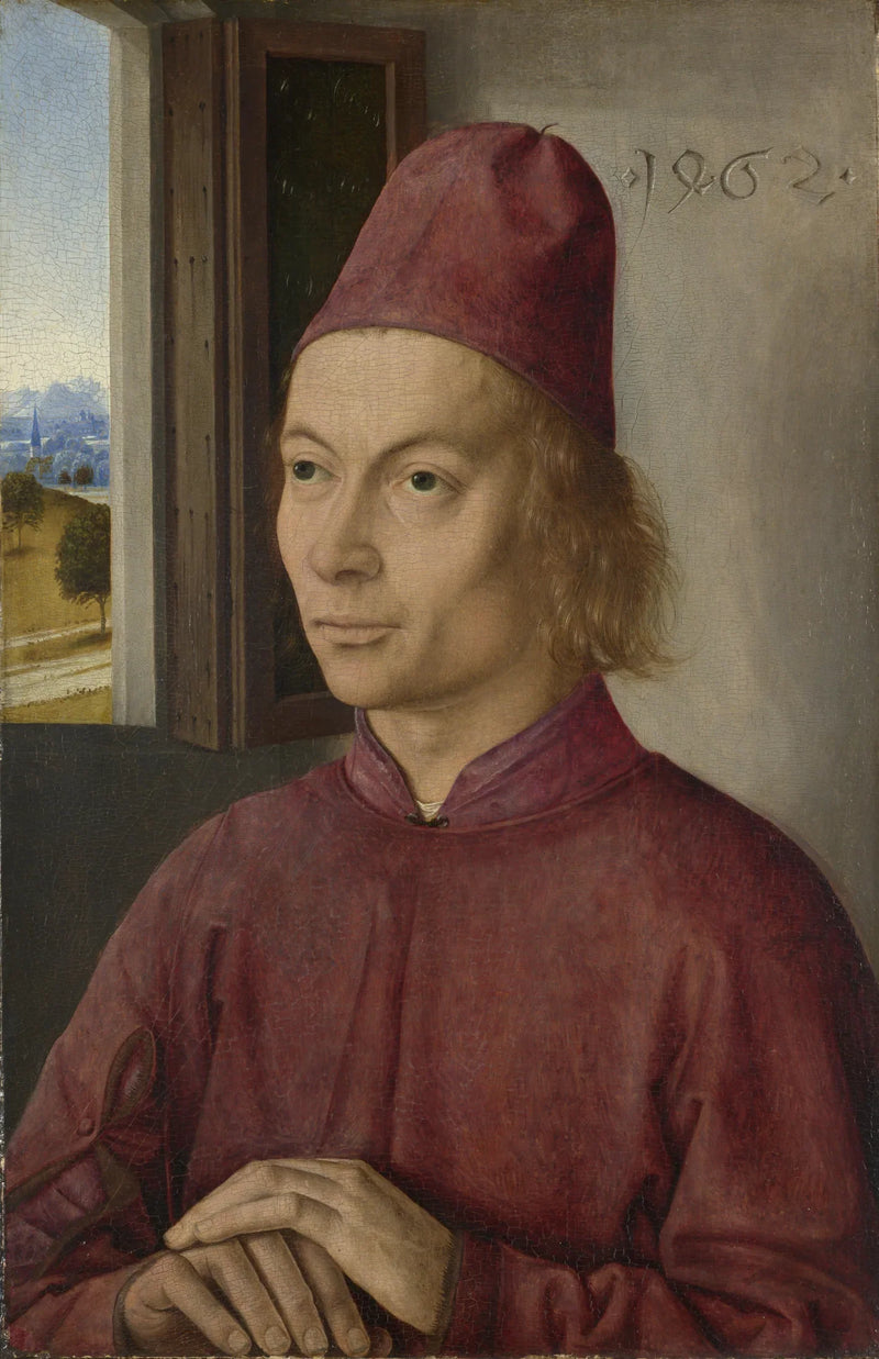 Retrato de hombre (¿Jan van Winckele?) - Dirk Bouts