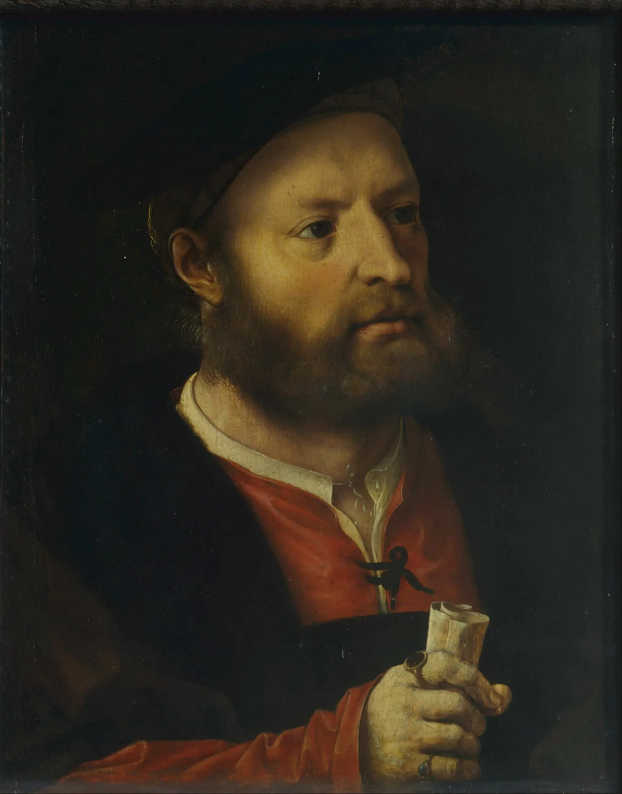 Retrato de un hombre, quizás del humanista e historiador portugués Damião de Góis - Jan Gossaert
