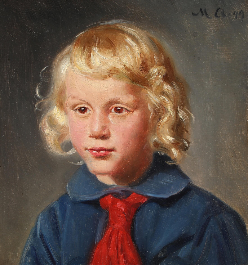 Retrato de Ib Kierulff a la edad de 6 años. -Michael Peter Ancher