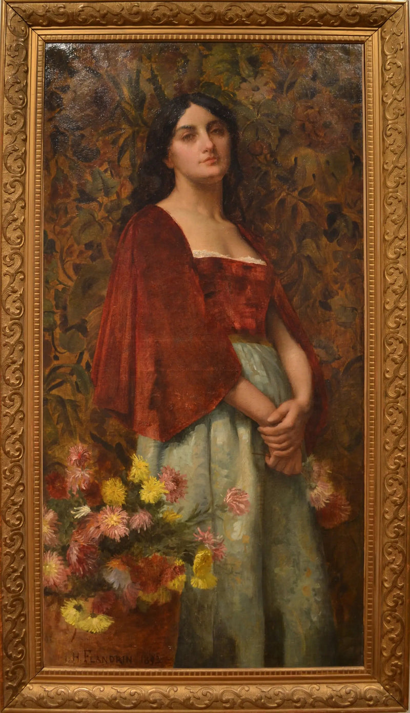 Retrato de una italiana - Hippolyte Flandrin